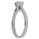 Platinum 0.54ct Flower Cut Diamond Solitaire Ring