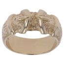 9ct Yellow Gold Patterned Buckle Ring