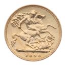 1898 Victroria Old Head UK Half Sovereign Coin
