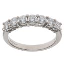 Platinum 0.75ct Brilliant Cut Diamond Seven Stone Eternity Ring