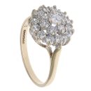 9ct Yellow Gold Cubic Zirconia Cluster Ring