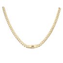 14ct Yellow Gold Monaco Curb Classic Plain Lock Chain 20"