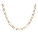 9ct Yellow Gold Flat Plain Curb Chain 22"