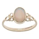 9ct Yellow Gold Opal Single Stone Ring