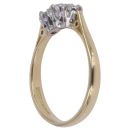 18ct Yellow Gold 0.26ct Brilliant Cut Diamond Trilogy Ring