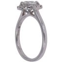 Platinum 0.90ct Brilliant Cut Diamond Cluster Ring