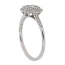 9ct White Gold 0.50ct Brilliant and Baguette Cut Lab Grown Diamond Cluster Ring