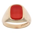 9ct Yellow Gold Carnelian Signet Ring