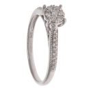 9ct White Gold 0.20ct Brilliant Cut Diamond Cluster Ring