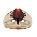 9ct Yellow Gold Garnet Signet Ring
