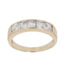 9ct Yellow Gold Cubic Zirconia Five Stone Fancy Ring