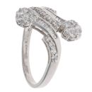 18ct White Gold 0.67ct Brilliant And Baguette Cut Diamond Fancy Ring