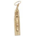 9ct Yellow Gold Patterned Gun Pendant