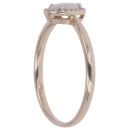9ct Yellow Gold 0.10ct Diamond and Opal Cluster Ring