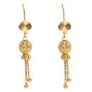 22ct Yellow Gold Diamond Cut Tassel Drop Earrings