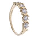 9ct Yellow Gold Five Stone Cubic Zirconia Ring