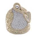 9ct Yellow Gold Cubic Zirconia Saddle Ring