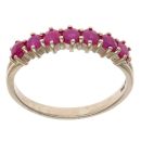 9ct Yellow Gold Ruby Half Eternity Ring
