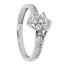 9ct White Gold Diamond Cluster Ring by Anya Belle