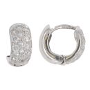 18ct White Gold 0.60ct Brilliant Cut Diamond Huggie Earrings