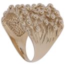 9ct Yellow Gold Five Row Keeper Ring