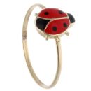 14ct Yellow Gold Child's Lady Bug Enamel Ring