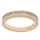 18ct Yellow Gold 0.50ct Brilliant Cut Diamond Half Eternity Ring