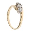 18ct Yellow Gold 0.50ct Diamond Trilogy Twist Ring
