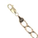 9ct Yellow Gold Square Curb Bracelet 8"