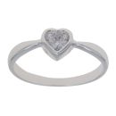 Sterling Silver Cubic Zirconia Heart Ring By Icesia
