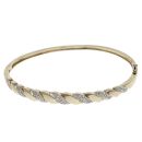 9ct Yellow Gold 0.15ct Brilliant Cut Diamond Bangle