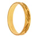 22ct Yellow Gold Patterned 3.6mm Wedding Band
