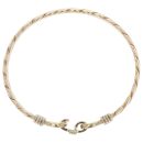 9ct Yellow Gold Twist Hinged Bangle