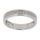 9ct White Gold 0.05ct Diamond 3mm Wedding Band