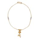 22ct Yellow and White Gold Dropper Beaded Fancy Bracelet 7"