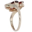 9ct Yellow Gold  Garnet Cluster Twist Ring