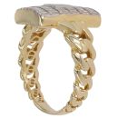 14ct Yellow Gold Monaco Classic Cubic Zirconia Cluster Ring