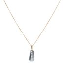 18ct Yellow and White Gold 0.50ct Brilliant Cut Diamond Pendant And Chain 18"