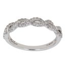 Neil Lane 14ct White Gold 0.27ct Single Cut Diamond Crossover Ring