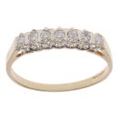 9ct Yellow Gold 0.25ct Brilliant Cut Diamond Seven Stone Ring