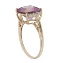 9ct Yellow Gold Ametrine and Cubic Zirconia Single Stone Ring