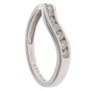 18ct White Gold 0.25ct Brilliant Cut Diamond Wishbone Ring