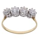 18ct Yellow Gold 1.75ct Brilliant Cut Diamond Four Stone Ring
