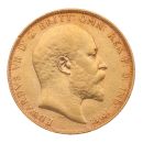 1909 Edward VII Large Head UK Full Sovereign Coin