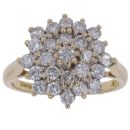 18ct Yellow Gold 1.00ct Brilliant Cut Diamond Cluster Ring