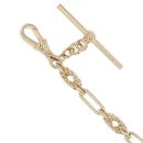 9ct Yellow Gold Knots and Bars T-Bar Bracelet 7.5"
