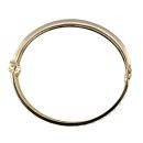 14ct Yellow Gold Patterned Wide Bangle