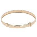 9ct Yellow Gold Children's Patterned Expanding Bangle