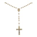 14ct Yellow And White Gold Rosary Beads 26"