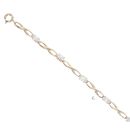 9ct Yellow Gold Cubic Zirconia Bracelet 7"